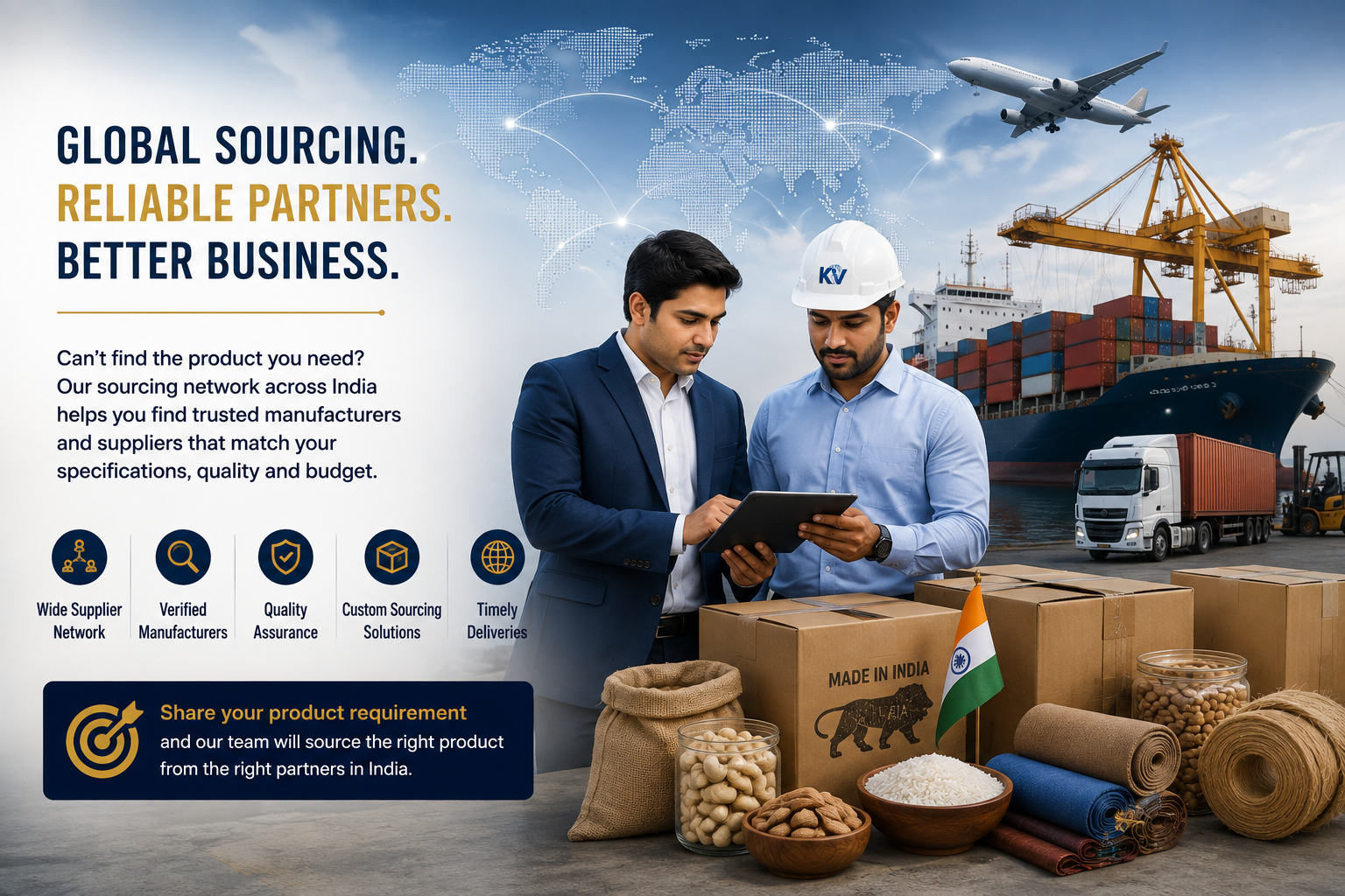 Indian product sourcing and export coordination