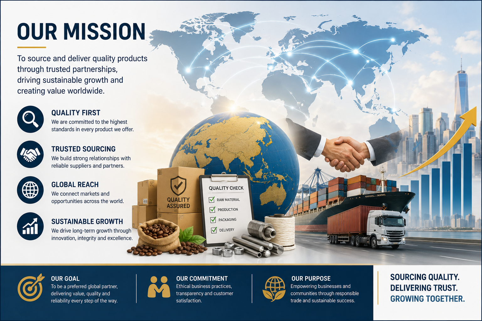 Quality sourcing and global growth mission